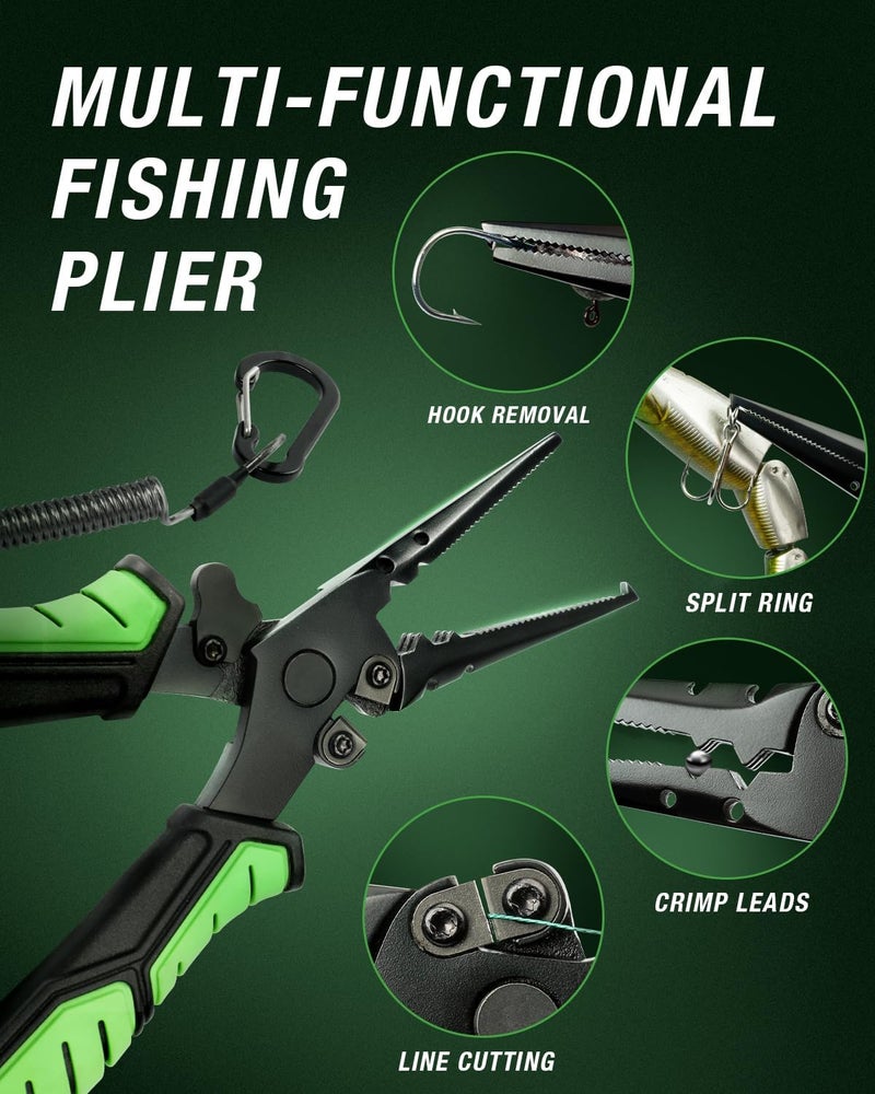 Ghosthorn Fishing Rod and Reel Combo Telescopic Pole Kit Plier Portable Travel Kit with Carrier Bag for Freshwater Saltwater - Image 3