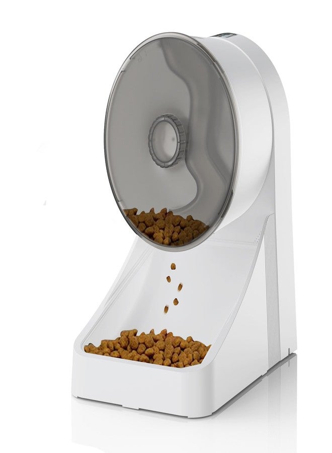 NPET 3L Automatic Cat Feeder for Cats and Small Dogs, Dry Food Dispenser Timed Pet Feeder, 3-4 Meals per Day - Programmable Portion Control (White, Basic Version) - Image 1