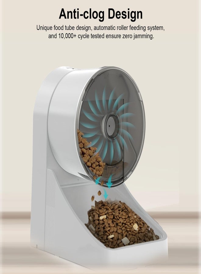 NPET 3L Automatic Cat Feeder for Cats and Small Dogs, Dry Food Dispenser Timed Pet Feeder, 3-4 Meals per Day - Programmable Portion Control (White, Basic Version) - Image 3