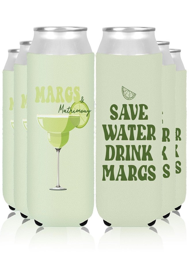 وولاين مجموعة أغطية علب بيرة رفيعة لحفلات المارجريتا من والين، 12 قطعة، سعة 12 أونصة، بنكهة الليمون، وأغطية تبريد علب المشروبات لحفلات توديع العزوبية، مطبوعة بطباعة مزدوجة، معزولة حراريًا من النيوبرين، مثالية لتزيين مشروبات حفلات توديع العزوبية. - Image 1