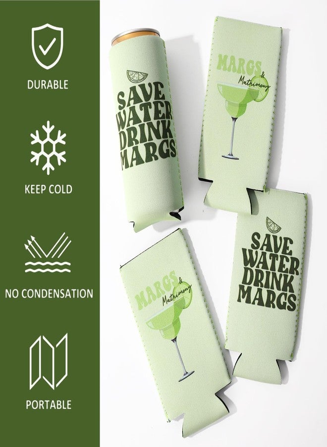 وولاين مجموعة أغطية علب بيرة رفيعة لحفلات المارجريتا من والين، 12 قطعة، سعة 12 أونصة، بنكهة الليمون، وأغطية تبريد علب المشروبات لحفلات توديع العزوبية، مطبوعة بطباعة مزدوجة، معزولة حراريًا من النيوبرين، مثالية لتزيين مشروبات حفلات توديع العزوبية. - Image 4