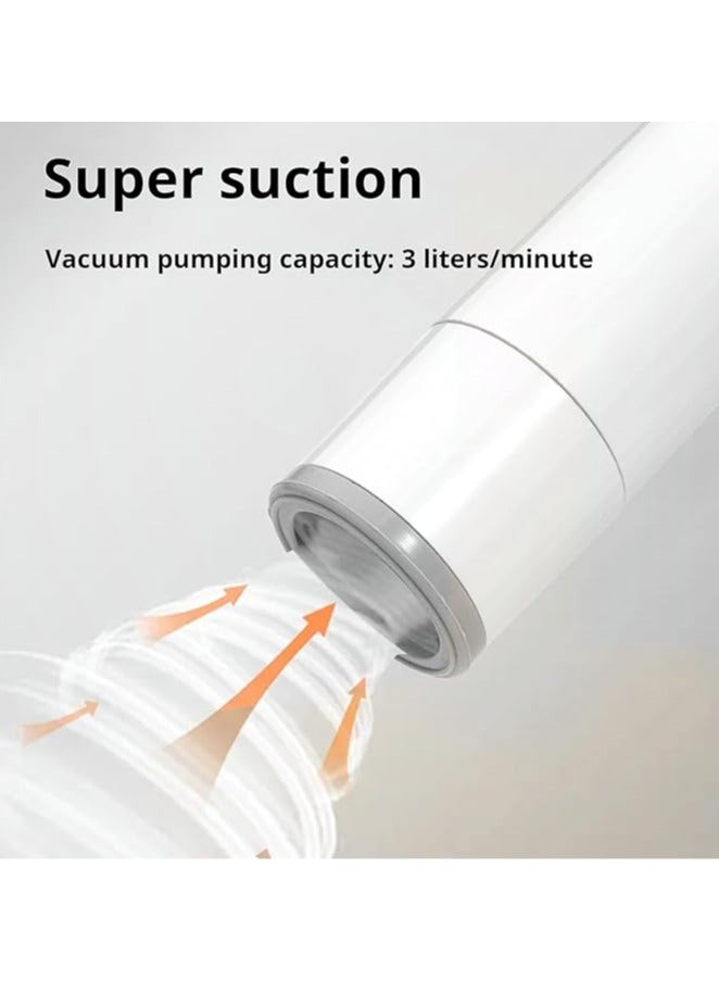 عام آلة ختم الفراغ يدوية، حزمة فراغ محمولة وبدون سلك مع 5 أكياس فراغ، مضخة فراغ محمولة مع تحميل تلقائي من نوع C لحفظ الطعام، ختم فراغ يدوي. - Image 4