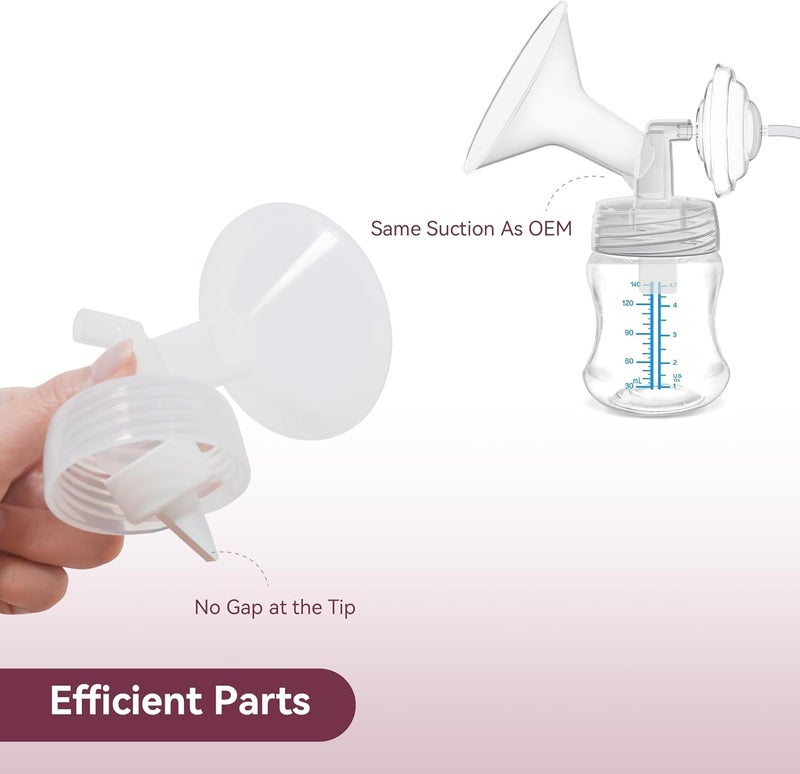 TOVVILD 21 mm Flange Compatible with Spectra S2 S1 9 Plus Ameda MYA Motif Luna Cimilre Breast Shield Duckbill Valves Replacement Replace Wide Mouth Flange - Image 4