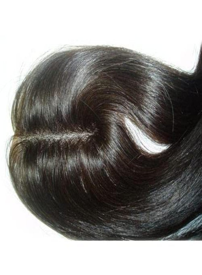 ويزمي وصلة شعر ويزمي / غطاء شعر / غطاء شعر من الحرير / وصلة شعر بثلاثة مشابك / غطاء شعر لتغطية فراغات الصلع للنساء والفتيات، أسود، عبوة من قطعة واحدة - Image 1