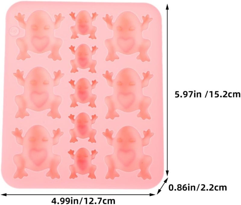 2pcs Pink Silicone Frog Baking Mold, 11-cavity Multi-size Chocolate Candy Mold for DIY Dessert, Flexible Non-stick Silicone Baking Supplies for Cake Decoration - Image 2