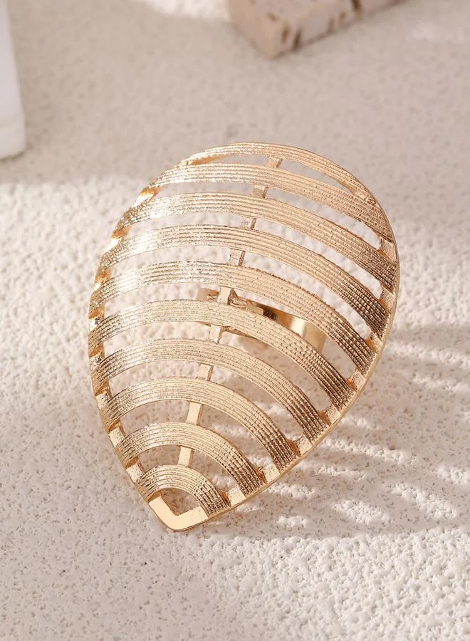 تايك تو خاتم محفور مفتوح بتصميم دمعة