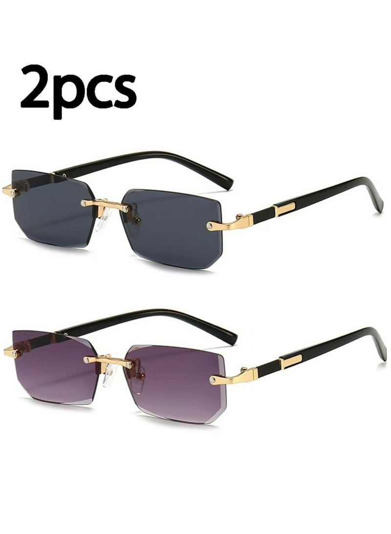 أوللاي 2 جهاز كمبيوتر شخصي جديد حافة الموضة اتجاه نظارات شمسية نظارات شمسية شخصية حماية الأشعة فوق البنفسجية جنس واحد - Image 1