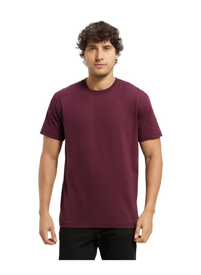 JOCKEY - Jockey Men's Regular Fit Round Neck Half Sleeved T-Shirt 2714_Wine Tasting_L - Image 1