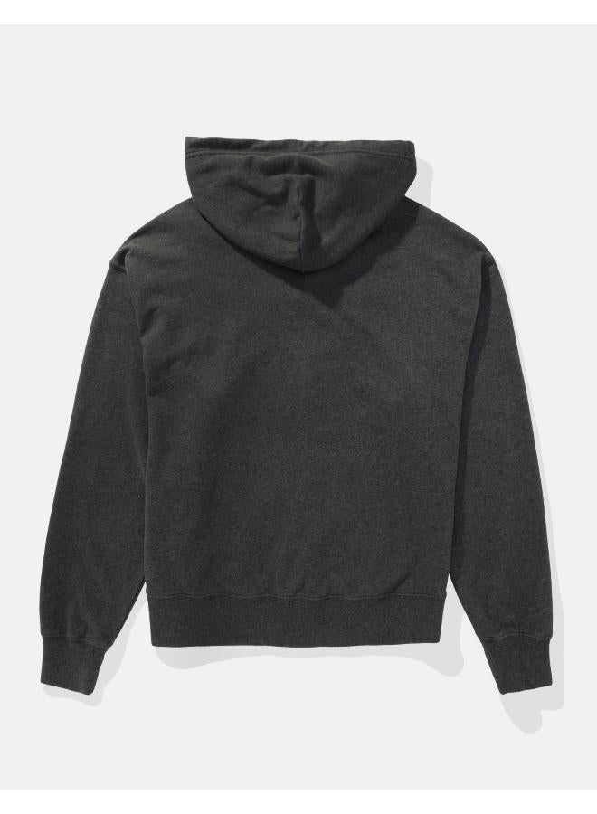 Fleece Zip Through Drawstring Hoodie
