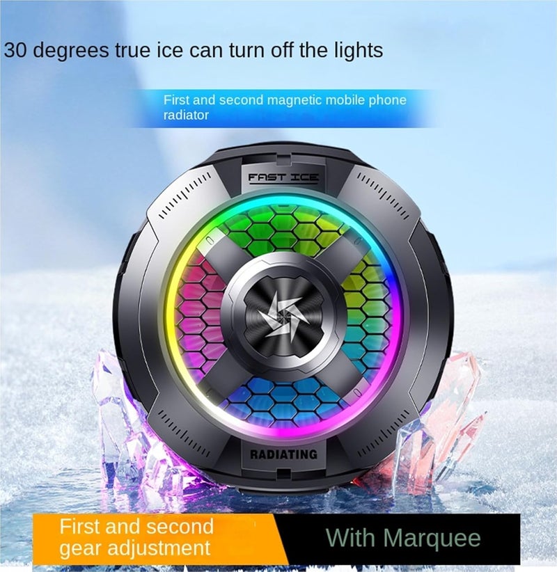 Cubonic SL20 Magnetic Mobile Cooling Fan Semiconductor Mobile Cooler Freeze Cooling | 2 Light Modes | Temperature Display for iPhone and Android - Image 2