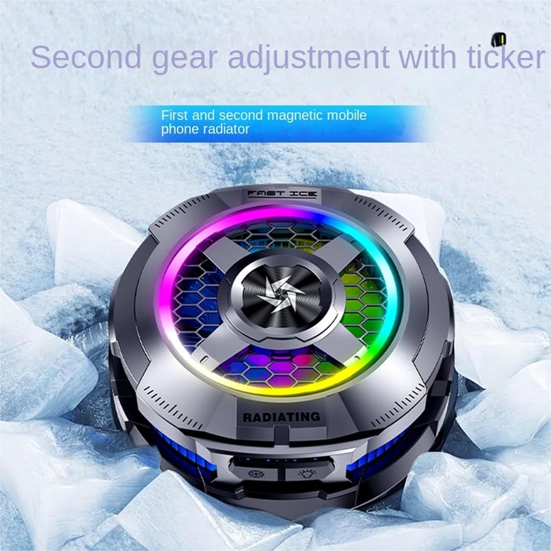 Cubonic SL20 Magnetic Mobile Cooling Fan Semiconductor Mobile Cooler Freeze Cooling | 2 Light Modes | Temperature Display for iPhone and Android - Image 3