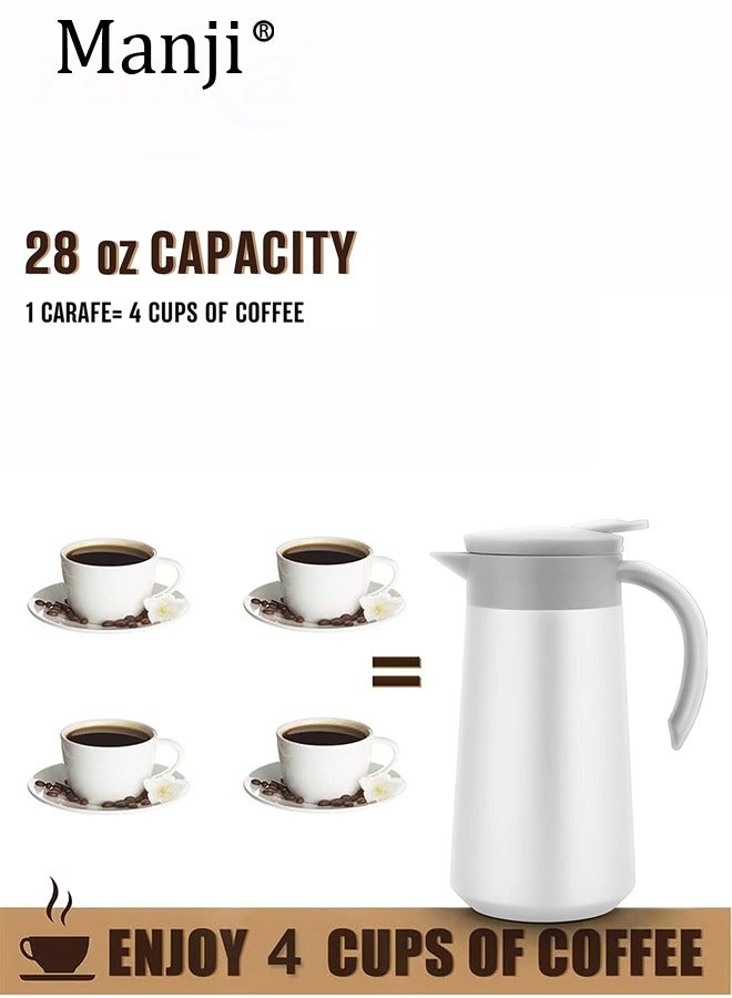مانجي 28oz Thermos Jug الفراغ الوعاء المقاوم للصدأ معزول أدوات المشروبات المحمولة زجاجة الشرب كوب القهوة - Image 2