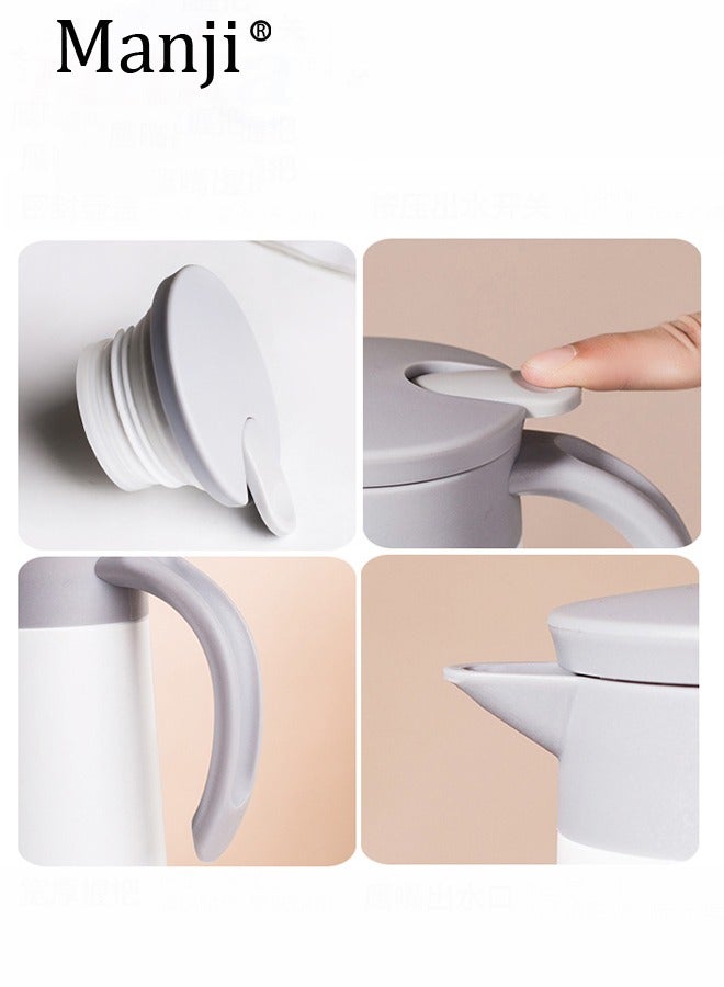 مانجي 28oz Thermos Jug الفراغ الوعاء المقاوم للصدأ معزول أدوات المشروبات المحمولة زجاجة الشرب كوب القهوة - Image 4