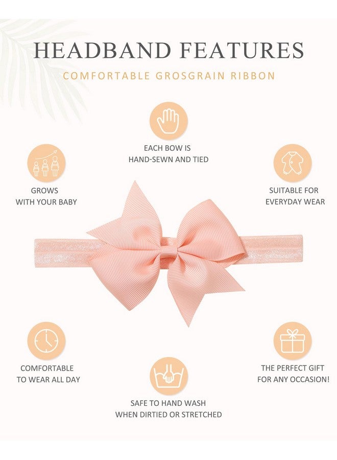 jollybows 40pcs Baby Girls Hair Bows Headbands Grosgrain Ribbon Hair Band Accessories for Infants Newborn Toddler (4In) - Image 2