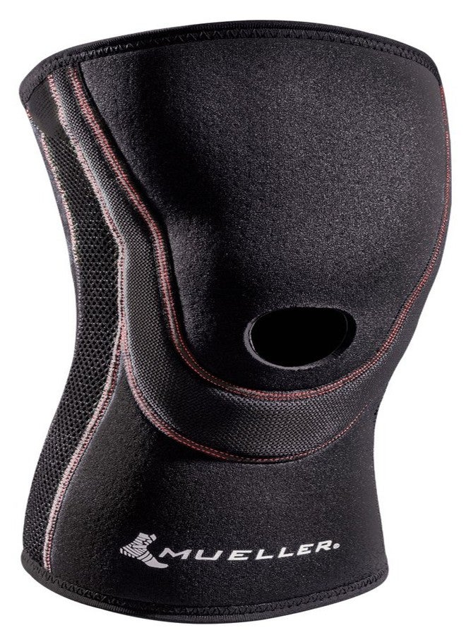 MUELLER Sports Medicine Breathable Open Patella Knee Sleeve, Knee Pain Relief Support for Men and Women, Ideal for Arthritis, Sprains, Black, 3X-Large - Image 1