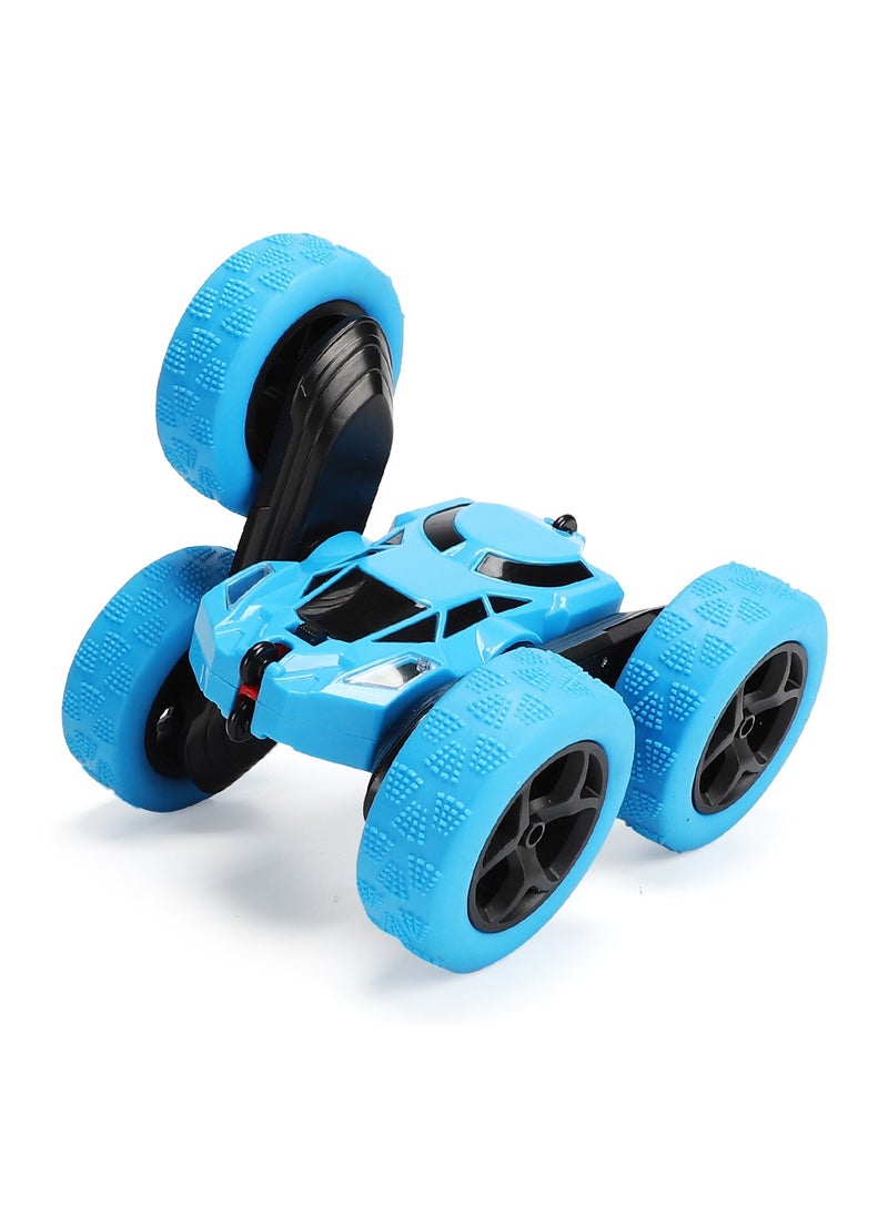 unikbebe 360° Rotating Remote Control Car for Kids - Double Sided 4WD RC Stunt Car with Headlights, 2.4GHz Off-Road Electric Race Toy, Rechargeable Stunt Drifting Car (Blue) for Ages 6+  - Image 1
