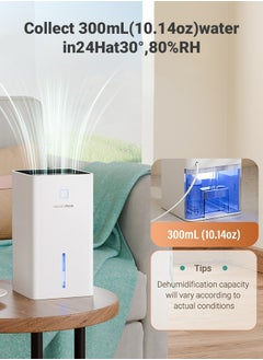 INKBIRD INKBIRDPLUS Upgraded Dehumidifier for Home, 7 Colors Nightlight, 1100 ml Water Tank, Ultra Quiet Sleep Mode, for Wardrobe, Basement, Bathroom, RV, Bedroom, Cabinet, and Spaces up to 3000 CFT  - Image 2