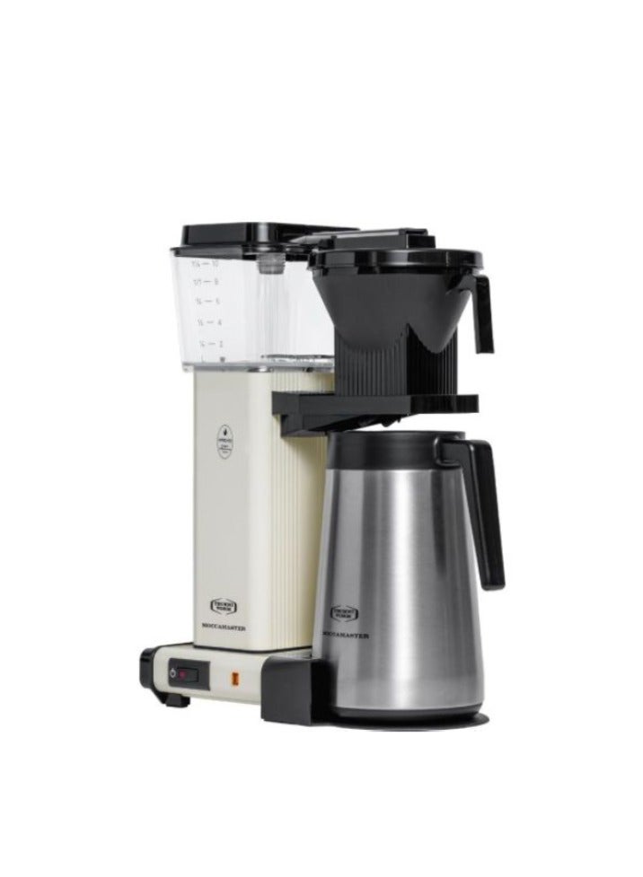 موكا ماستر KBGT Coffee Brewer: ماكينة تحضير القهوة المفلترة مع دورق حراري معزول من الفولاذ المقاوم للصدأ – 1.25 لتر – كريمي  - Image 2