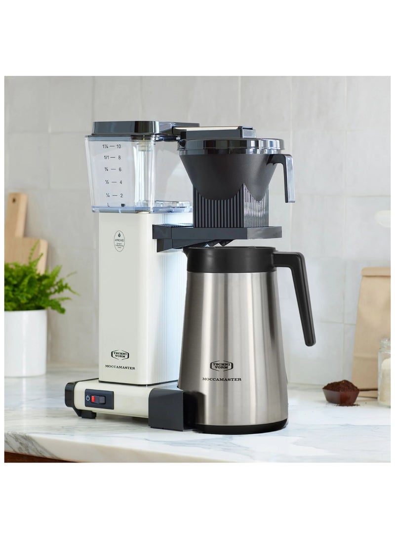 موكا ماستر KBGT Coffee Brewer: ماكينة تحضير القهوة المفلترة مع دورق حراري معزول من الفولاذ المقاوم للصدأ – 1.25 لتر – كريمي  - Image 4