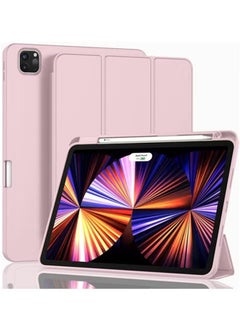 LCYLJGY Cover Case For iPad Pro 11 Inch Case 2022/2021/2020/2018 Gen with Pencil Holder Smart iPad Case Support Touch ID and Auto Wake/Sleep with Auto 2nd Gen Pencil Charging Pink  - Image 1