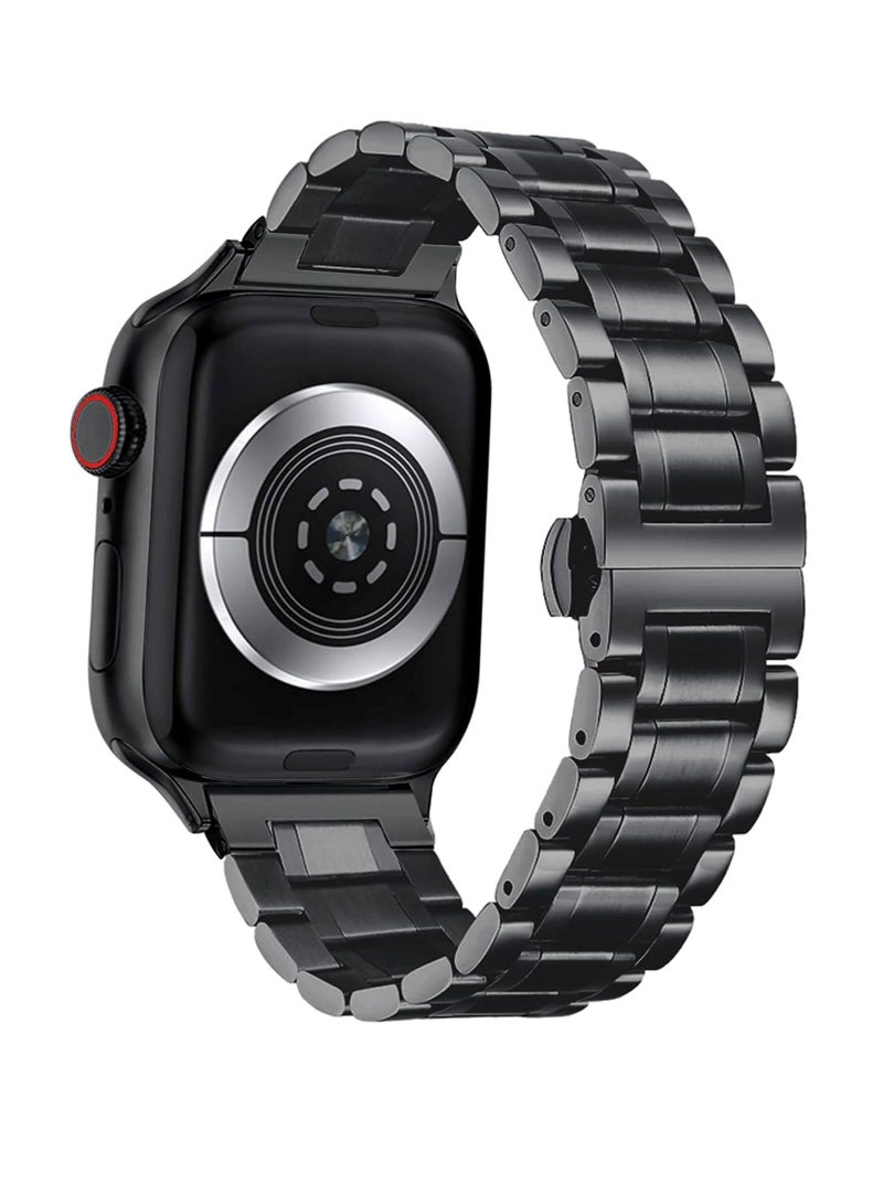 Metal Band for Apple Watch 49mm 45mm 44mm 42mm Stainless Steel Adjustable Replacement Bands Compatible with Apple Watch SE2/SE/Ultra2/Ultra/iWatch... - Image 1