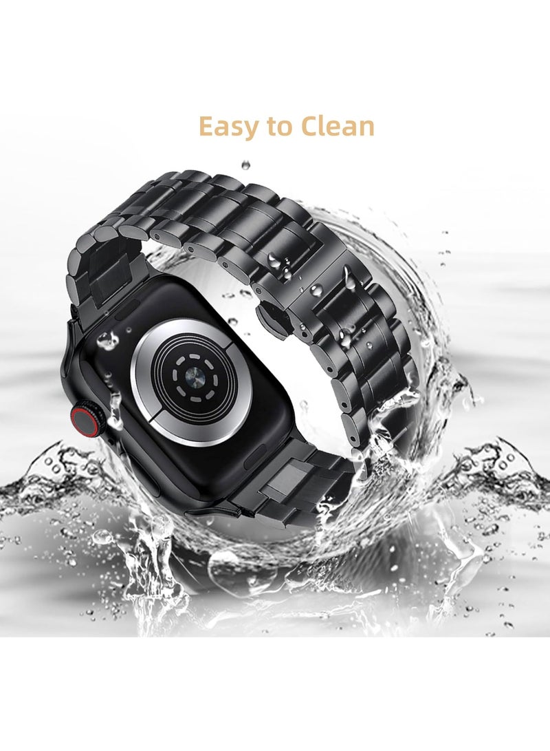 Metal Band for Apple Watch 49mm 45mm 44mm 42mm Stainless Steel Adjustable Replacement Bands Compatible with Apple Watch SE2/SE/Ultra2/Ultra/iWatch... - Image 2
