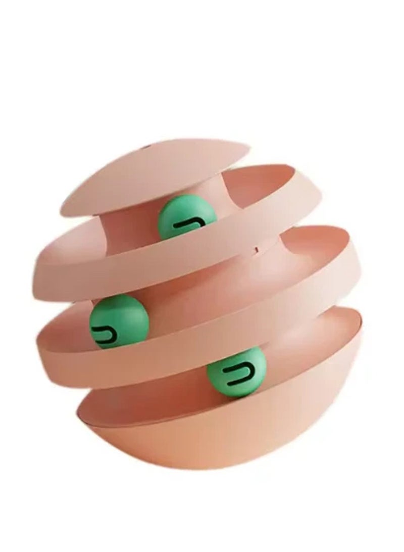 لعبة بهلوان تفاعلية للقطط - بلاستيك متين، خالية من البطاريات، مناسبة لجميع السلالات