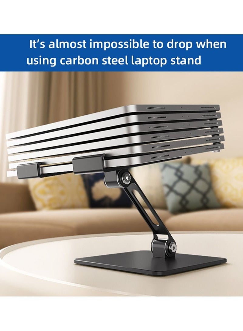 Tablet Stand for iPad with Heavier Base, Heavy Duty Aluminum Foldable Desktop Tablet Dock Compatible with iPad (Sliver) - Image 3