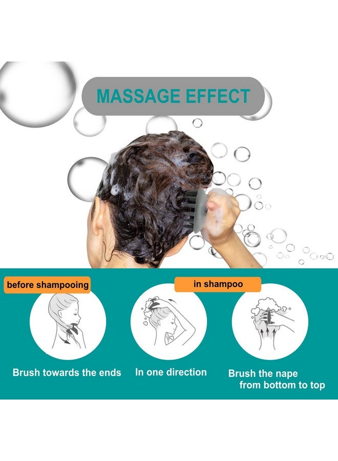 VESS Ess Scalp Beaut Shampoo Brush Relaxing Scalp Brush Wide Width And Uneven Shape For Woman And Men Made In Japan (Hard Type) - Image 5