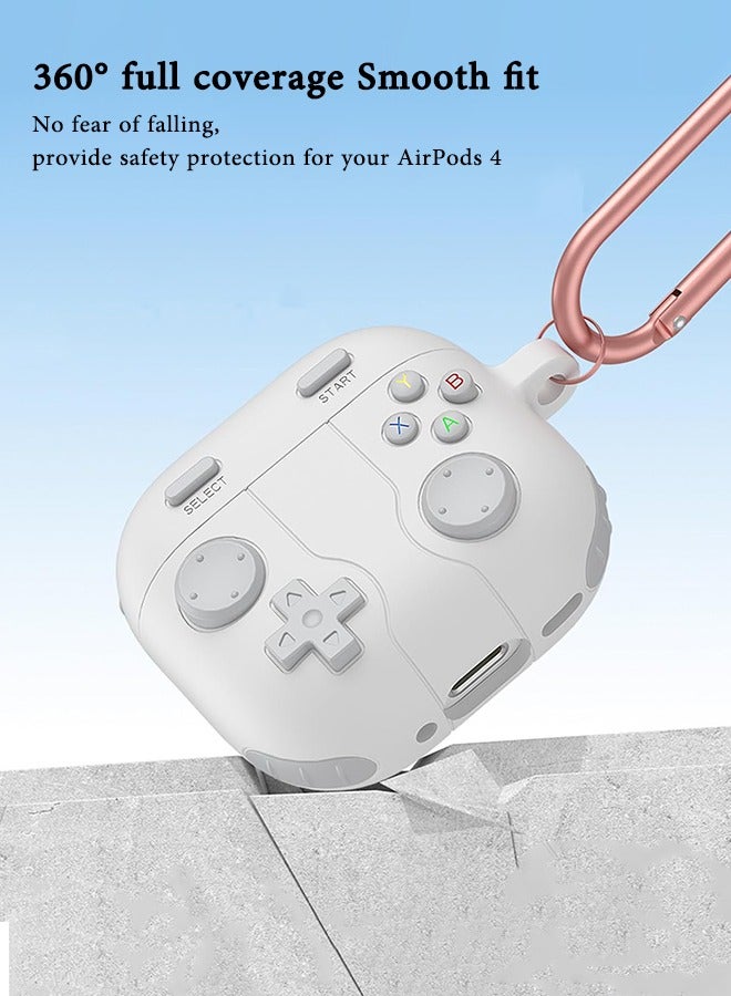 لطيف حالة الهاتف المحمول متوافق مع AirPods 4 ، مع وظيفة الحد من الضوضاء النشطة مع سلاسل المفاتيح ، الكرتون لعبة آلة متعة لينة سيليكون المضادة للصدمات اللاسلكية شحن مربع - Image 3