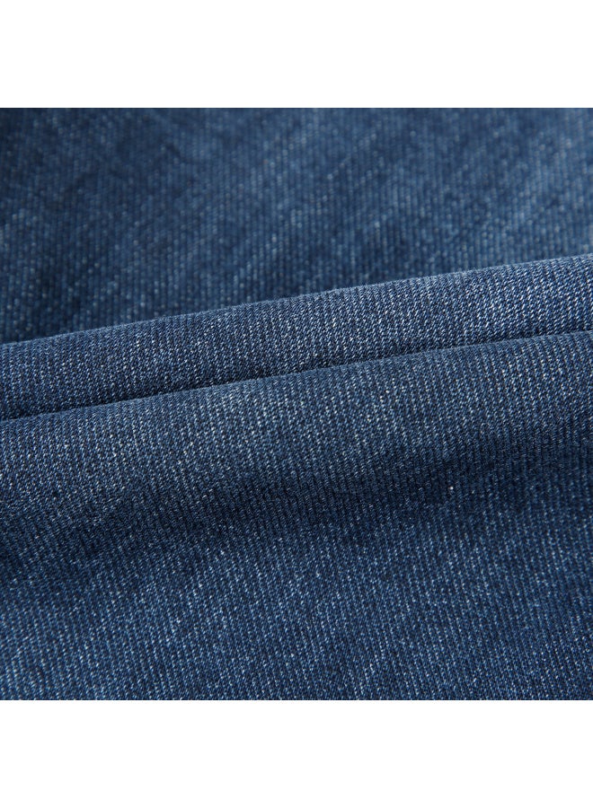 Tries Men's Straight Leg Jeans 25 Autumn Winter New Denim Fabric Fashion Retro Washed Trousers Simple Stylish - Image 3