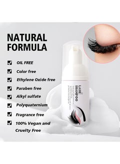 SAUVASINE Lash Shampoo, Eyelash Extension Cleanser, Lash Extensions Shampoo For Eyelash Care, Calm And Oil Balancing Eyelash Extension Shampoo For Salon And Home Use 30ML  - Image 4