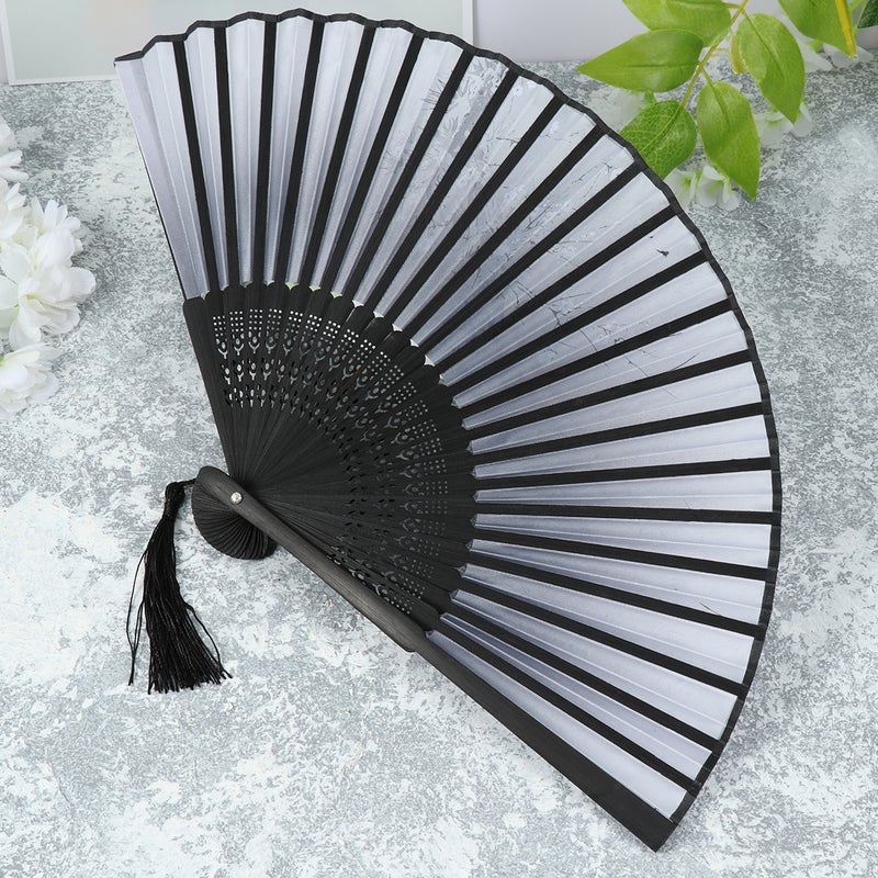 7inch Folding Hand Fan in Chinese Style Printed Silk Foldable Fan Festival Fan - Image 1