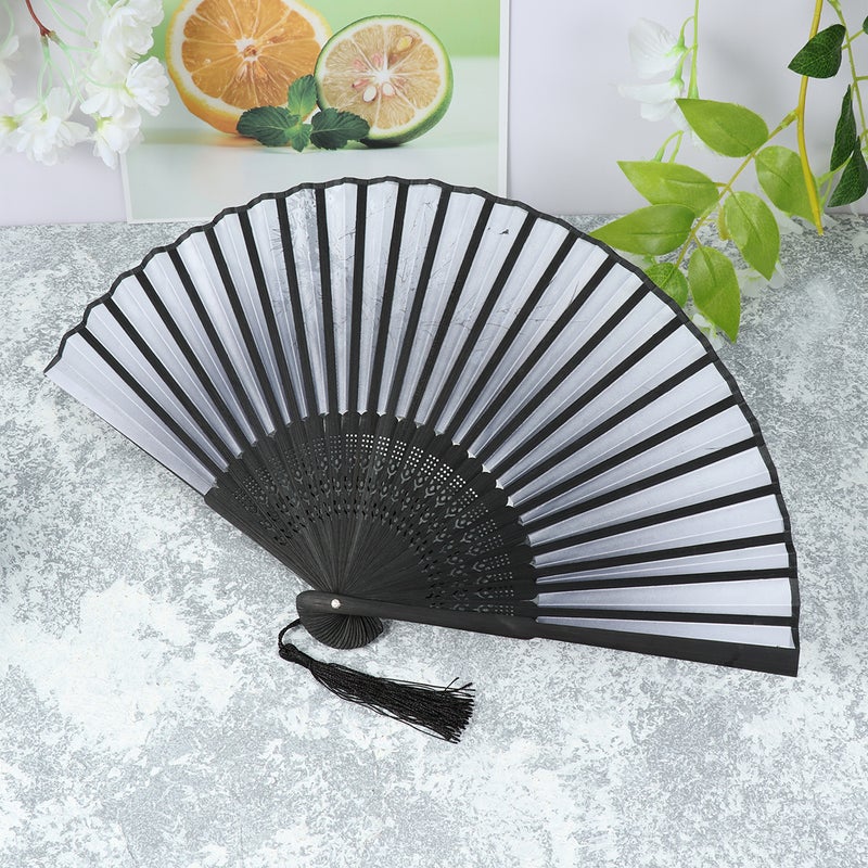 7inch Folding Hand Fan in Chinese Style Printed Silk Foldable Fan Festival Fan - Image 3