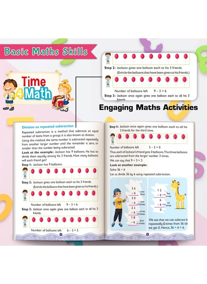 We Happy 4 Pieces Set Basic Math Skills Addition Subtraction Multiplication Division Creative Learning and Education Early Development Toy  - Image 2