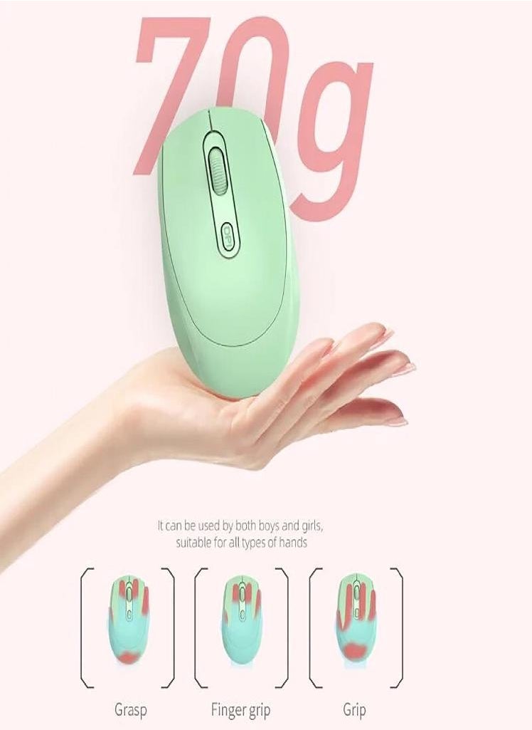 Eckek - 2.4GHz Bluetooth Wireless Optical Mouse with Receiver 1600 DPI 4 on Ergonomic Mouse USB Rechargeable Silent Game Mice For MacBook Tablet Laptop PC - Image 1