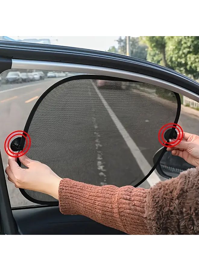 Adjustable Suction Cup Car Sunshade Breathable Mesh Side Sun Visor For All Vehicles Black Interior Cooling Durable Accessory - Image 5