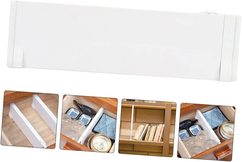 klarako 2pcs Clothing Partition Board Kitchen Separators Separator White Reusable Tool Dividers and Office Expandable Drawer Adjustable Utensils Divider Organizer Clothes Bathroom - Image 5