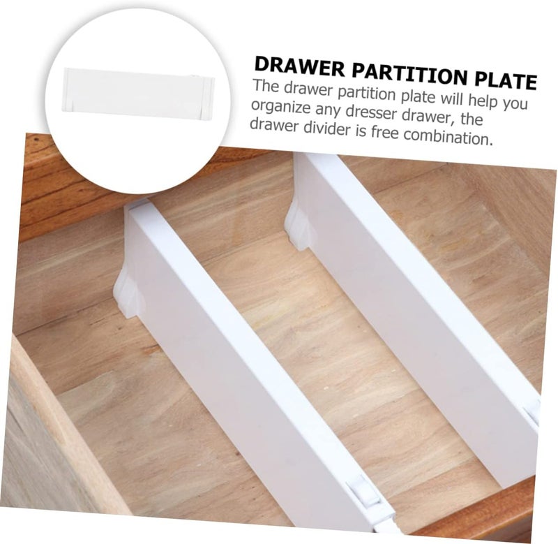 klarako 2pcs Clothing Partition Board Kitchen Separators Separator White Reusable Tool Dividers and Office Expandable Drawer Adjustable Utensils Divider Organizer Clothes Bathroom - Image 2