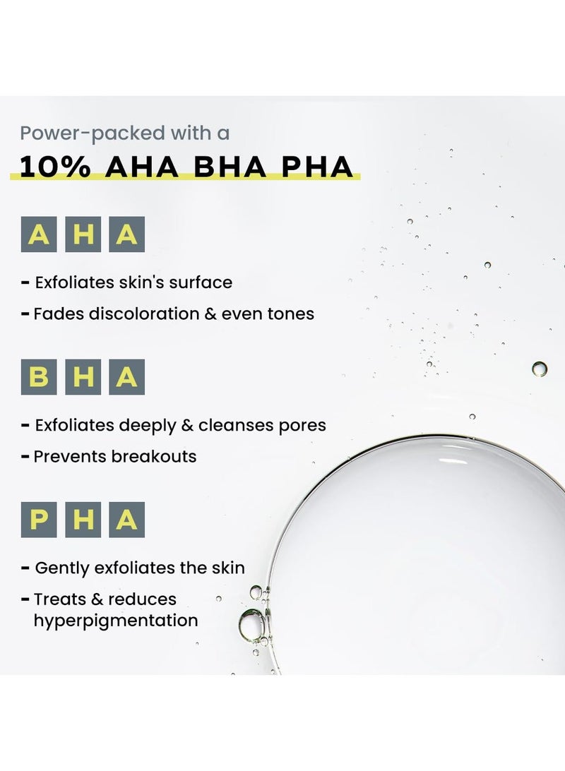 HYPHEN Resurfacing 10% AHA BHA PHA Exfoliator | Instant Exfoliation with 20% Pineapple Extract | Leave-on Serum | Smoothens Texture, Unclogs Pores, Non-irritating - 50ml - Image 3