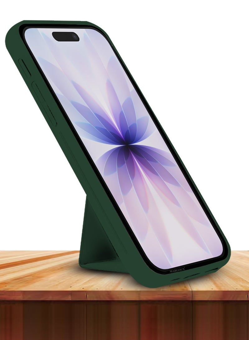 CATANES Premium PU Leather Case for iPhone 17 with Stand Function Shockproof and Anti Scratch Finger Grip - Image 5