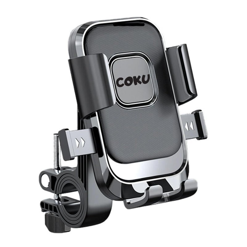 coku Mobile Holder for Bike Universal Mobile Stand for Bike Handle with 360° Rotation Phone Stand for Motorcycle, Bicycle Compatible with 4.7 to 7 inch Smartphones (Black) - Image 1