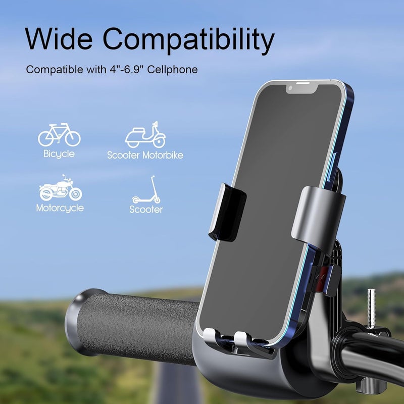coku Mobile Holder for Bike Universal Mobile Stand for Bike Handle with 360° Rotation Phone Stand for Motorcycle, Bicycle Compatible with 4.7 to 7 inch Smartphones (Black) - Image 3