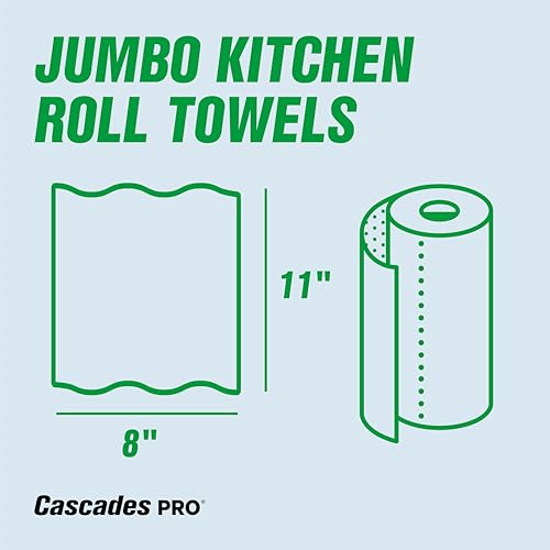 Cascades PRO Select Kitchen Roll Towel - Strong and Absorbent 2-Ply Paper Towels for Kitchens, Breakrooms, Schools, Offices - Recycled, Compostable - 250 Sheets/Roll, 12 Rolls/Box -K250 - White - Image 4