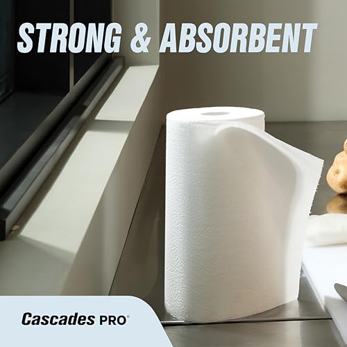 Cascades PRO Select Kitchen Roll Towel - Strong and Absorbent 2-Ply Paper Towels for Kitchens, Breakrooms, Schools, Offices - Recycled, Compostable - 250 Sheets/Roll, 12 Rolls/Box -K250 - White - Image 2