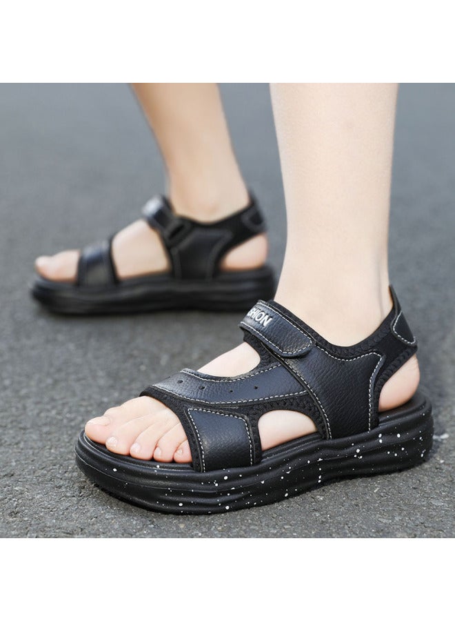 Stock Thick Sole Boys' Sandals With Velcro Beach Shoes Soft Breathable Summer New Style For Elementary School Students
