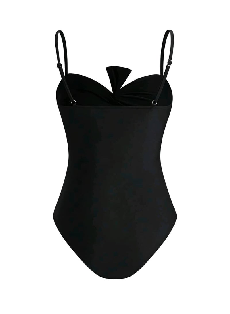 Shein Women Vacation Beach One-Piece Swimsuit With Cover Up Skirt For Summer FROM SHEIN - Image 4