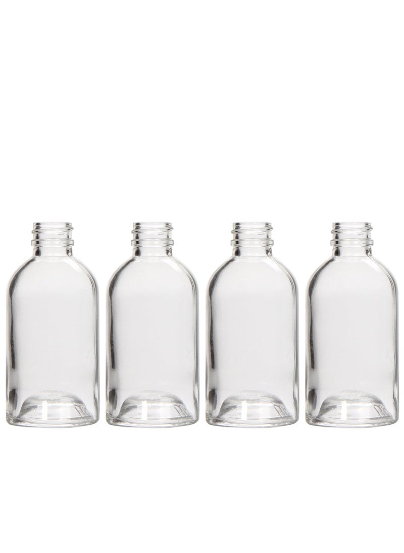 Hosley Hosley Essential Elegance Set of 4 Diffuser Boston Round Style Glass Bottles 85ml Perfect for Storing and Showcasing Your Favorite Essential Oils 