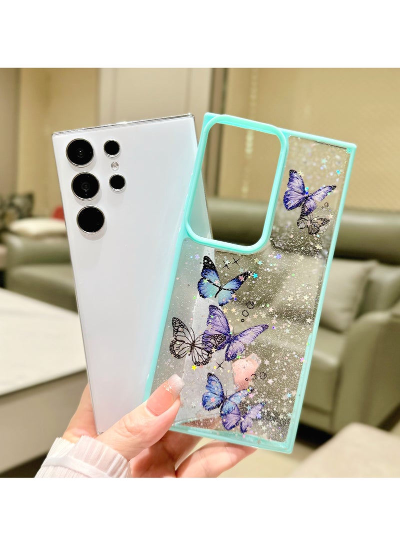 ICARLUS For Samsung Galaxy S25 Ultra 5G Case Cute Glitter Phone Case with Butterfly Soft TPU Clear Sparkle - Image 5