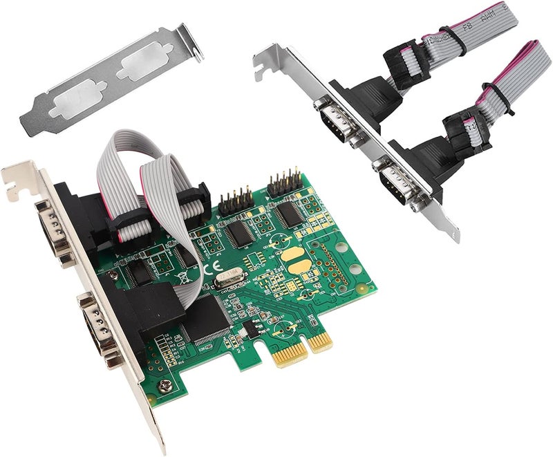 بطاقة توسعة من نوع PCI-E إلى RS232 بـ 4 منافذ سلسلية، تحتوي على وحدة تحكم PCI من نوع A، وتضم 4 منافذ سلسلية بـ 9 أطراف مزودة بوظائف التحكم في المودم، مناسبة لأنظمة نقاط البيع (POS) والاستخدامات الصناعية. - Image 1